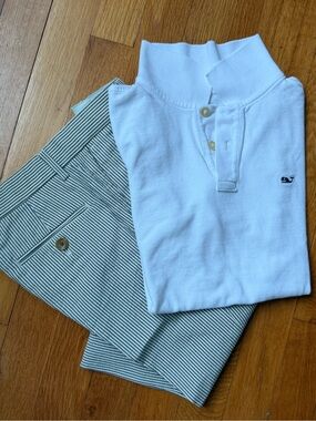 Boys Vineyard Vines Polo Crewcuts Seersucker Pants Outfit Bundle
